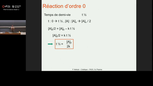 Cours PASS du 19 février - chimie générale - Cinétique et thermochimie - Professeure Melnyk