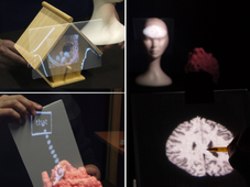 Revealable Volume Displays: 3D Exploration of Mixed-Reality Public Exhibitions