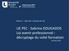 M2IF  Intervention de Sabrina DOUGADOS