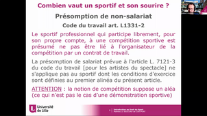 Droit du Sport - Thème 5 - Droit social