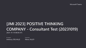 JMI 2023 - Consultant test (par POSITIVE THINKING COMPANY)