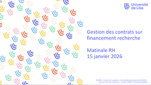 Matinale RH - Gestion des contrats recherche