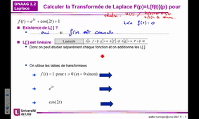 Onaag : Calcul de la transformée de Laplace