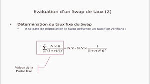 vidéo 9 marchés à terme : swap se taux évaluation 2