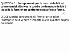 Demande adressée à une entreprise concurrentielle - exercice