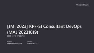 JMI 2023 - Consultant DevOps (par KPF-SI)