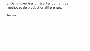 Conditions de la concurrence - Exercice