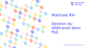 Gestion du télétravail dans PoE - Matinale RH