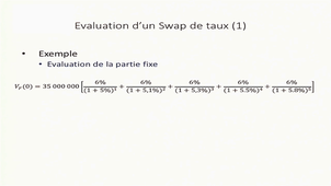 Evaluation d'un swap de taux 1