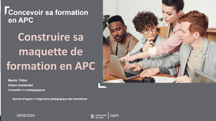 comment construire sa maquette de formation an APC ?