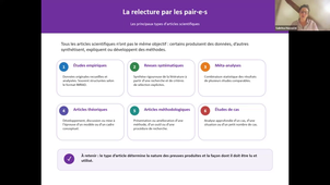Séance 3 - Dossier recherche biblio & Relecture par les pair(e)s
