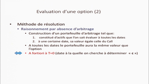 Evaluation d'une option : méthode binomiale part 2