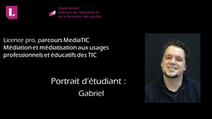 Portrait étudiant  Licence Médiatic dept SEFA - Gabriel