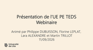 Présentation de l'UE TEDS