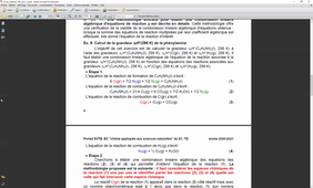 TD 5 de l'EC chimasn, conseils méthodologiques pour la résolution des Ex. 3 et 5, établissement d'une combinaison linéaire algébrique, groupe 42B 6/11/20