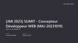 JMI 2023 - Concepteur développeur web (par SUMIT)