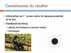 les feedbacks au service de la motricité