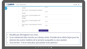 Tutorat de PASS - Comment s'inscrire aux séances via la plateforme CoRPUS