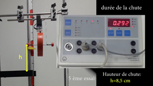 Roue de Maxwell 15cm_mesure_temps_chute_5eme_essai