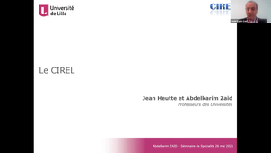 CIREL-ITEC inter-team speciality seminar : Intervention Abdel Karim Zaid & Jean Heutte