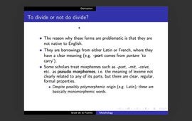 Morphology: Week 3 (derivation)