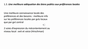 decentraliser : une approche d'économie publique locale