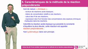 Calcul du pH d’une solution aqueuse par la méthode de la réaction prépondérante : caractéristiques et principe de la méthode de la réaction prépondérante