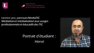 Portrait étudiant  Licence Médiatic dept SEFA - Hervé -