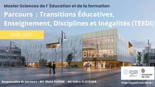 Sciences de l'Education et de la Formation - Master 1 et 2  Parcours TEEDI - 2026