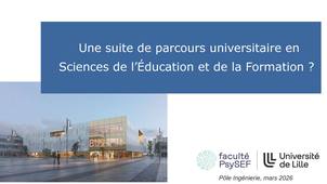 Orientation en Master SEF ? Quelle suite de parcours en Master mention Sciences de l'Education et de la Formation.