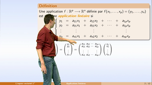 L'espace vectoriel R^n - partie 2 : exemples d'applications linéaires