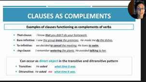 Verb complementation part 3