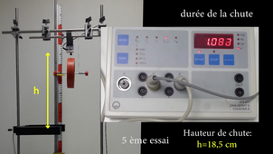 Roue de Maxwell 25cm_mesure_temps_chute_5eme_essai