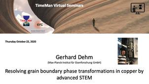 TimeMan Seminar - Gerhard Dehm