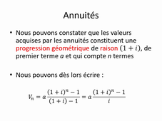mathématiques financières, chapitre 5, vidéo 1