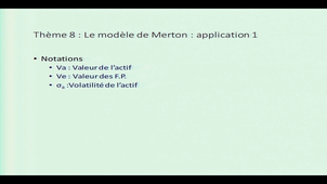 modéle de Merton: application 1