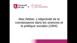 Le moment 1900 : Max Weber