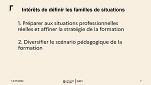 Vidéo 8 - Définir les familles de situations