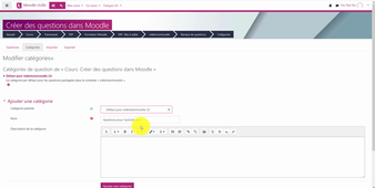 Créer des questions dans Moodle