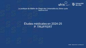 2025, 2. Études médicales en 2024-25 - P. TRUFFERT