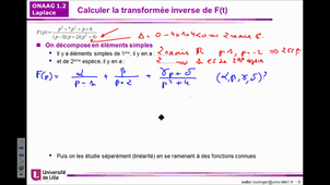 Onaag : Calcul de la transformée inverse de Laplace : exemple 2