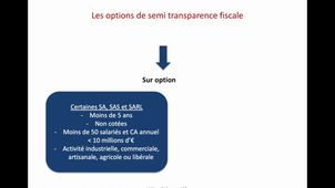 Imposition du bénéfice des entreprises