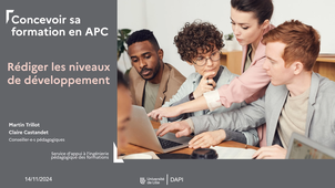 Vidéo 7 - Définir les niveaux de développement