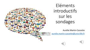 Eléments introductifs sur les sondages