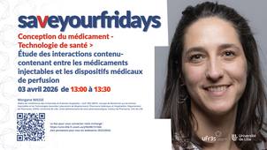 Etude des interactions contenu-contenant entre les médicaments injectables et les dispositifs médicaux de perfusion - MORGANE MASSE